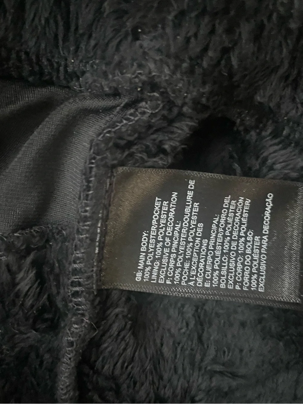 The North Face Girls Black Plush Fleece Full Zip Jacket Size M 10/12